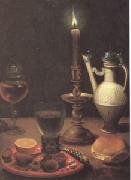 Gottfried Von Wedig Still Life with a Candle (mk05) Norge oil painting reproduction